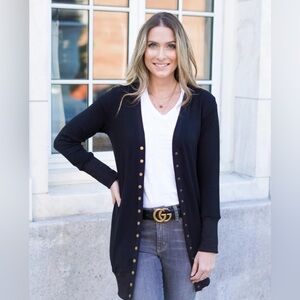 Merokeety Women's Navy Blue Cardigan Sweater